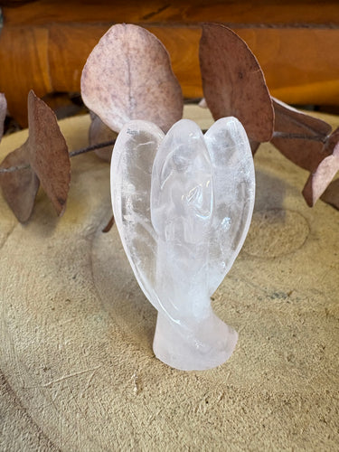 Rose Quartz Angel Carving SKU 26017A