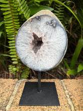 Agate & Quartz Druzy Geode on Stand SKU 25381