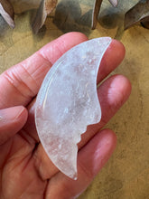 Clear Quartz Moon Carving SKU 26680