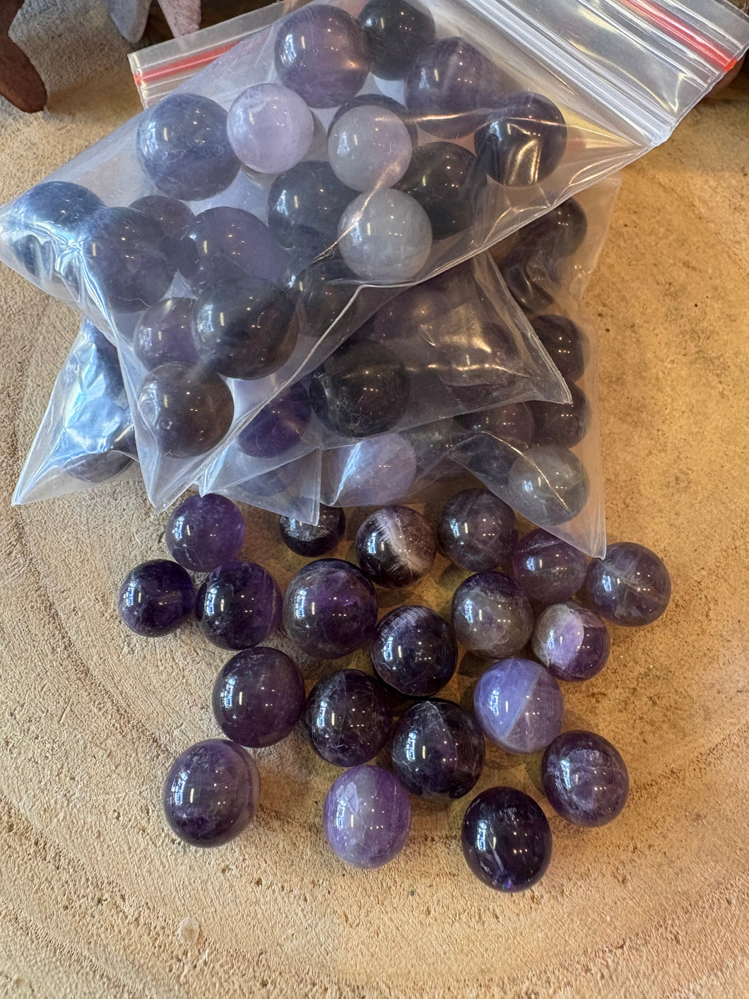 Bagged Amethyst Mini Spheres SKU 26666