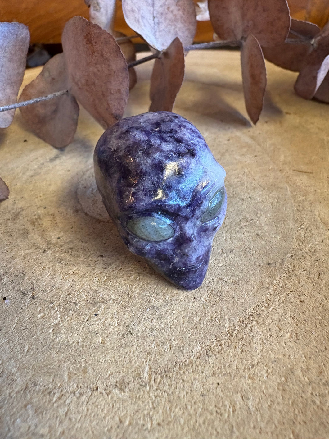 Lepidolite Alien Head Carving SKU 25698