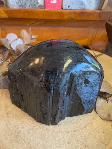 Black Tourmaline Part Polished Chunk SKU 24175
