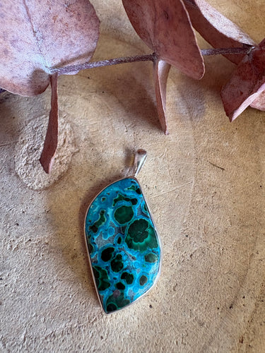 Entia Sterling Silver Chrysocolla & Malachite Pendant SKU 25804