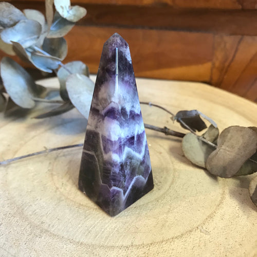 Chevron Amethyst Obelisk SKU 22449