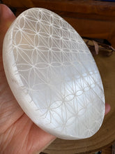 Selenite Flower of Life Charging Plate SKU 25497