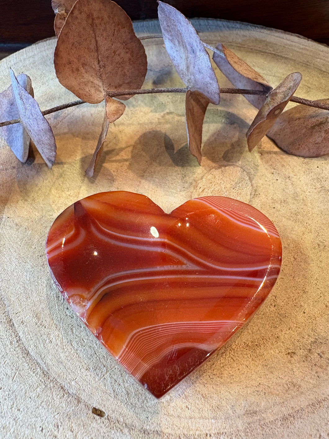 Carnelian Heart Shaped Trinket Bowl SKU 26695