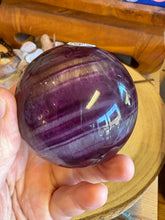 Purple & Orange Fluorite Sphere SKU 25051