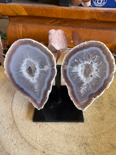 Druzy Agate Geode Pair on Stand SKU 26274