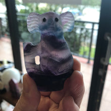 Rainbow Fluorite Koala Carving SKU 23574