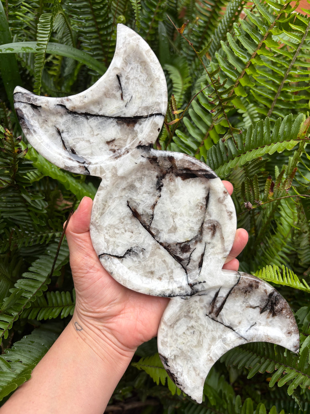 Orthoclase Triple Moon Decorative Plate SKU 26922A