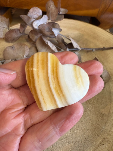 Orange Calcite Heart SKU 24948