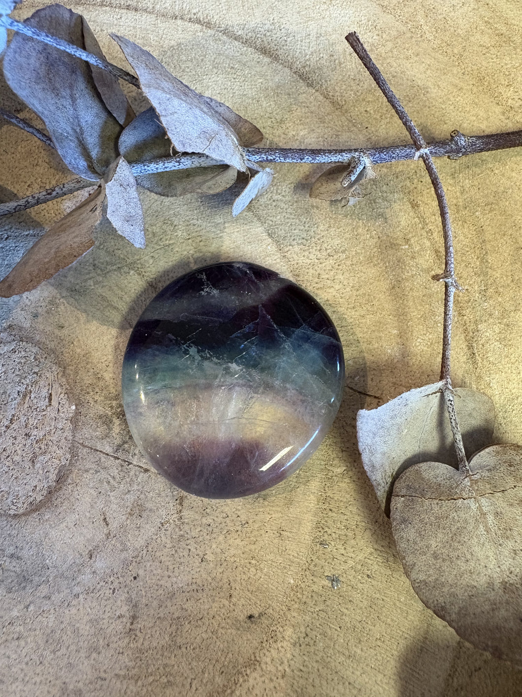 Rainbow Fluorite Smooth Stone SKU 24039C