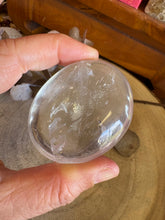 Clear Quartz Palm Stone SKU 24133