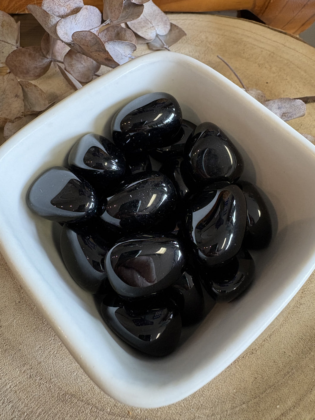 Black Obsidian Tumblestones SKU 24437