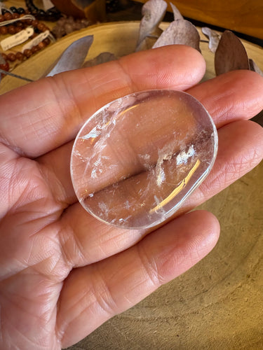 Clear Quartz Smooth Stone SKU 25463D
