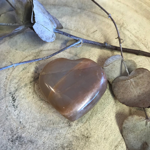 Peach Moonstone Heart SKU 23637A