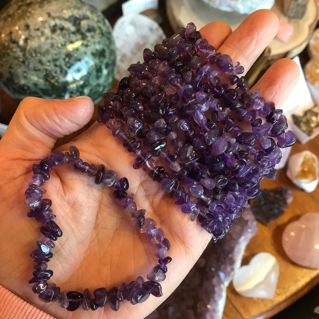 Amethyst hot sale chip necklace