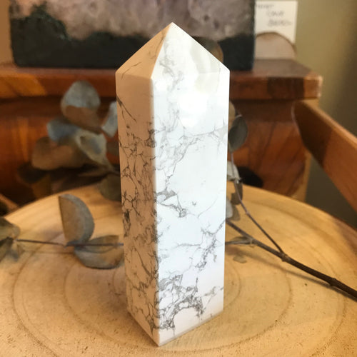 Howlite Obelisk SKU 21946