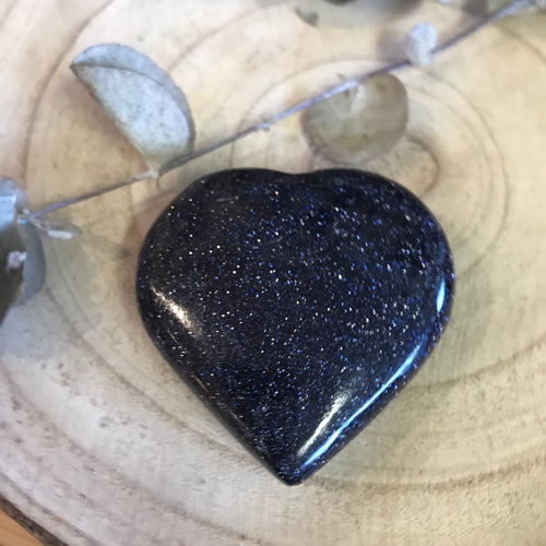 Blue Goldstone Heart SKU 21953