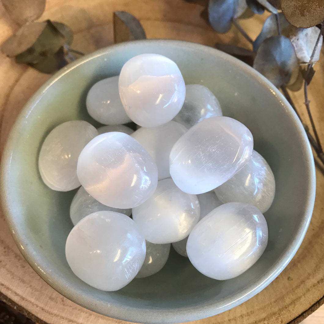 Selenite Tumblestones SKU 21963