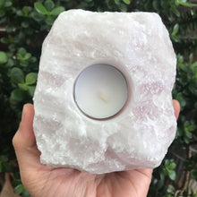 Rose Quartz Chunk Candleholder SKU 20056A