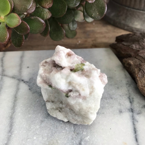 Green Tourmaline and Lepidolite Specimen SKU 13877