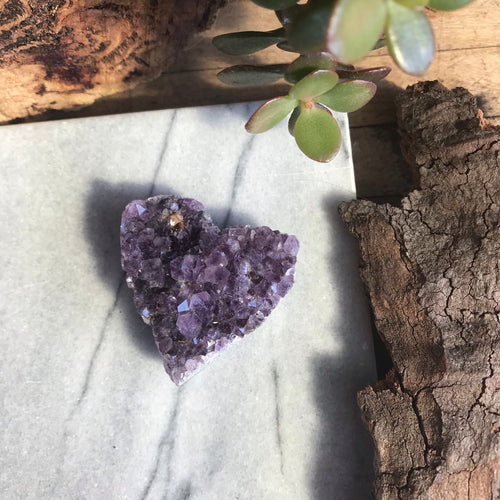 Amethyst Cluster Heart SKU 6881