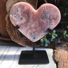 Amelia’s Collection - Pink Amethyst Heart in Stand SKU A870