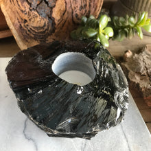 Black Obsidian Candleholder SKU 20913A