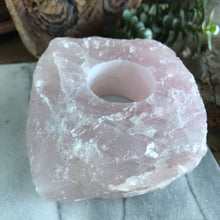 Rose Quartz Chunk Candleholder SKU 21391