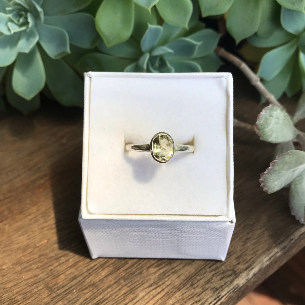 Sterling Silver Lemon Topaz Ring SKU 10188