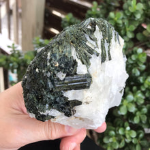 Green Tourmaline in Quartz on Stand SKU 19727