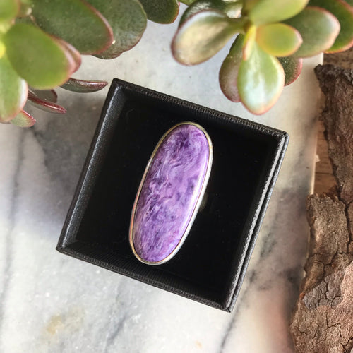 Sterling Silver Charoite Ring SKU 16994