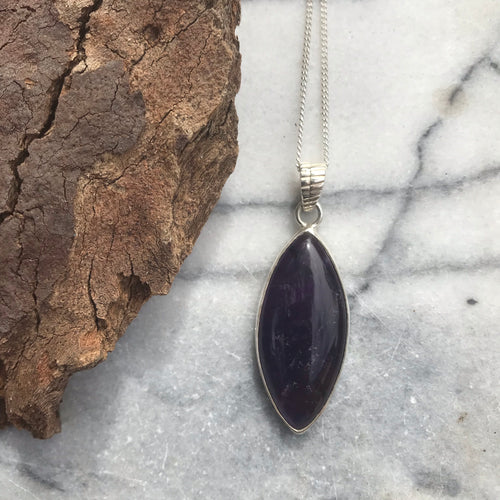 Sterling Silver Amethyst Pendant SKU 11216
