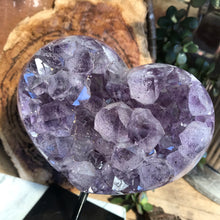Amethyst Cluster Heart on Stand SKU 19100A