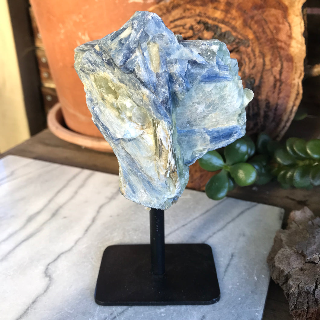 Blue Kyanite and Mica on Stand SKU 21015