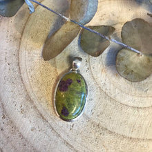 Sterling Silver Serpentine & Stichtite Pendant SKU 16996