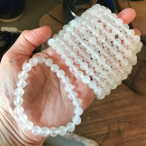 Selenite Bead Bracelets SKU 21158