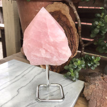 Rose Quartz Point on Stand SKU 19731