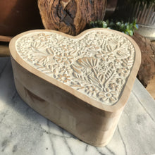 Wooden Heart Trinket Box