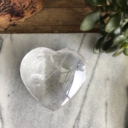 Clear Quartz Heart SKU 19673
