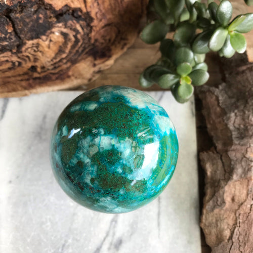 Chrysocolla Sphere SKU 19425