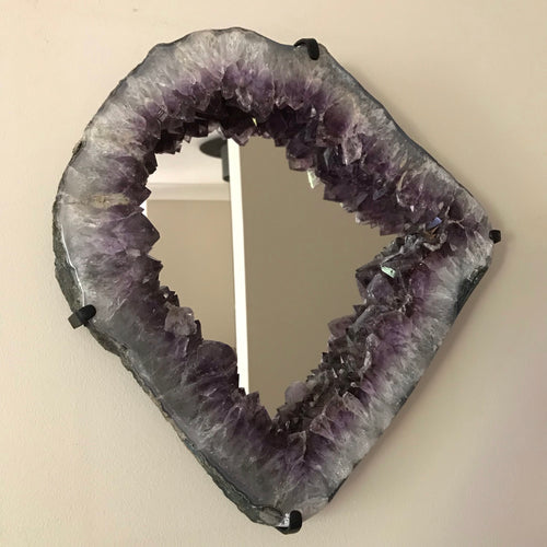 Amethyst Geode Slice Mirror SKU 19926