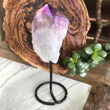 Amethyst Aura Quartz Point on Stand SKU 19939