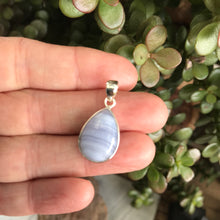 Sterling Silver Blue Lace Agate Pendant SKU 21422