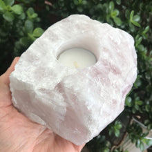 Rose Quartz Chunk Candleholder SKU 20056A