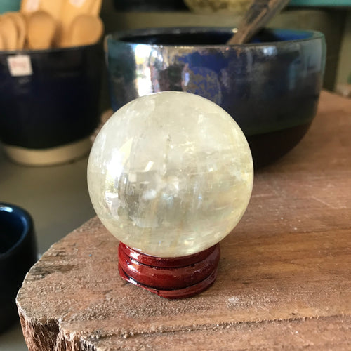 Yellow Calcite Sphere SKU 21174