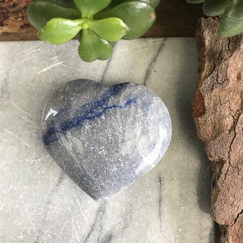 Blue Quartz Heart SKU 20483
