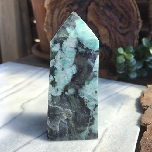 Emerald in Matrix Obelisk SKU 20021