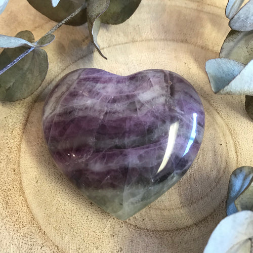 Rainbow Fluorite Heart SKU 17088